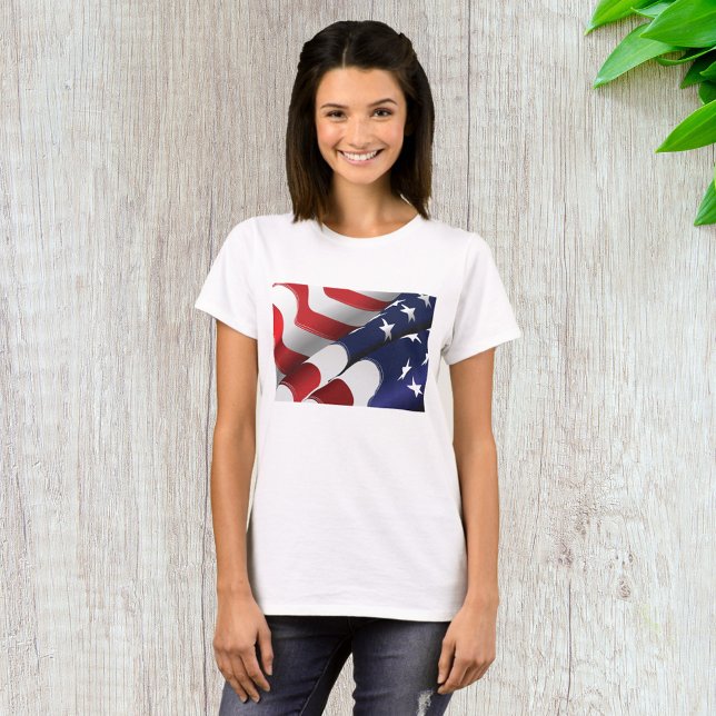Patriotic American Flagga Design Stars och stripes T Shirt (Skapare uppladdad)