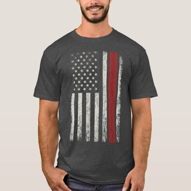 Patriotic American Flagga Dirtcycle Gift för Älska T Shirt (Framsida)