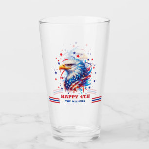 Patriotic American Flagga Eagle Glaskopp