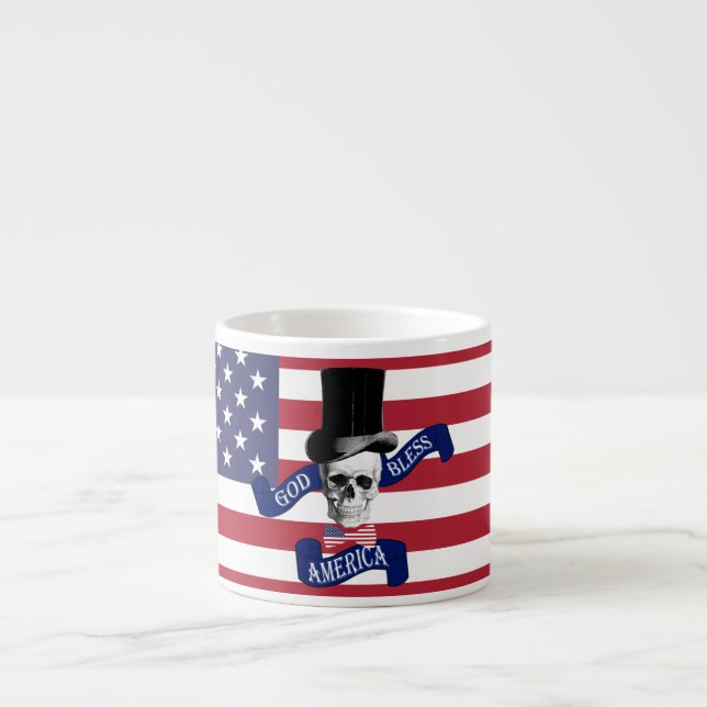 Patriotic American flagga Espressomugg (Framsidan)