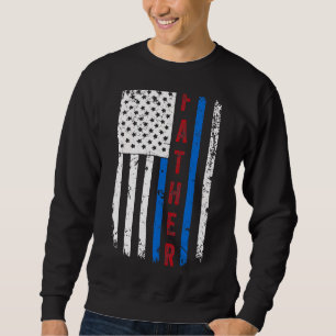 Patriotic American Flagga Fars dag 1 Lång Ärmad Tröja
