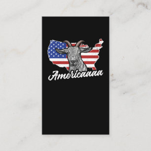Patriotic American Flagga Goat Älskare Visitkort