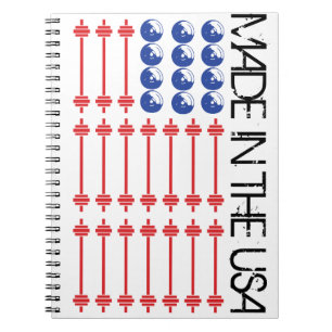 Patriotic American Flagga Gym Weightlift Pub Anteckningsbok