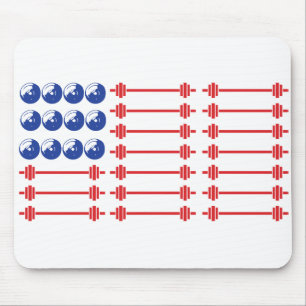 Patriotic American Flagga Gym Weightlift Pub Musmatta