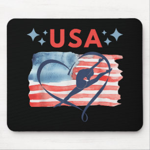 Patriotic American Flagga Gymnastics Design for US Musmatta