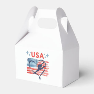Patriotic American Flagga Gymnastics Design for US Presentaskar