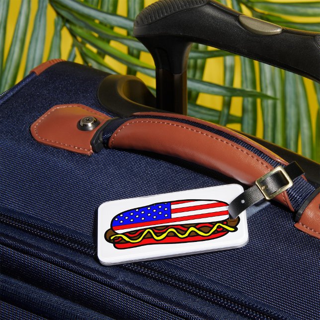 Patriotic American Flagga Hund Bagagebricka (Skapare uppladdad)