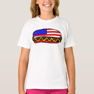 Patriotic American Flagga Hund T Shirt