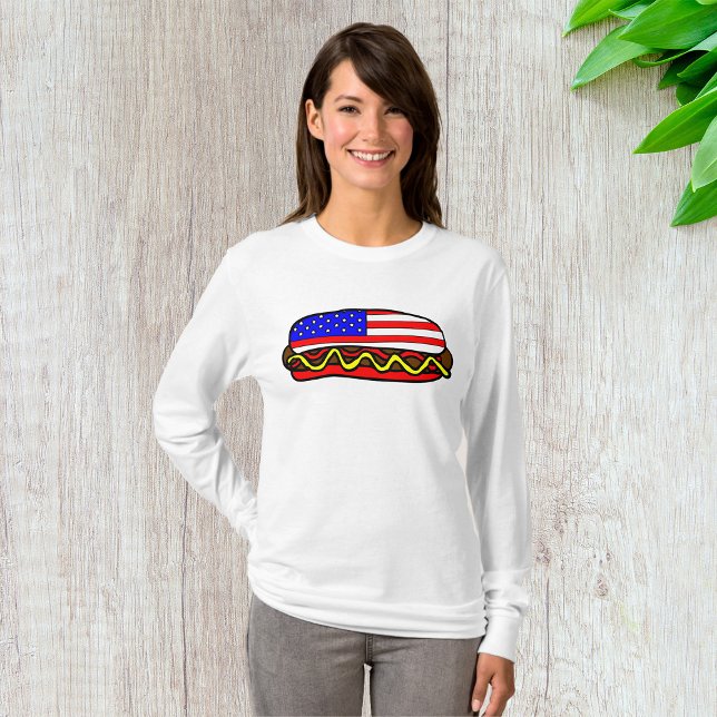 Patriotic American Flagga Hund T Shirt (Skapare uppladdad)