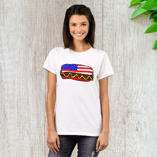 Patriotic American Flagga Hund T Shirt