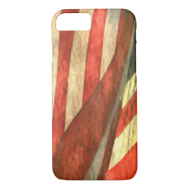 Patriotic American Flagga iPhone 7 Fodral Case-Mate iPhone Skal (Baksida)