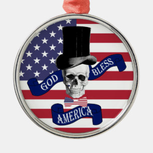 Patriotic American flagga Julgransprydnad Metall