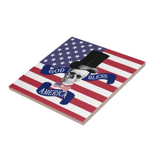 Patriotic American flagga Kakelplatta (Sidan)