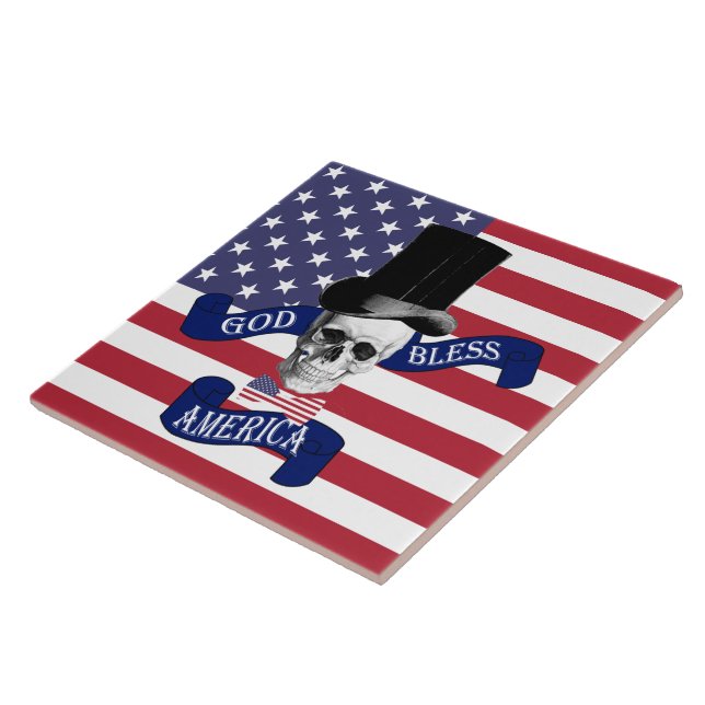 Patriotic American flagga Kakelplatta (Sidan)