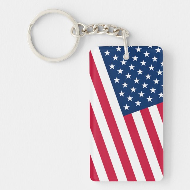 Patriotic American Flagga Keychain (Framsidan)
