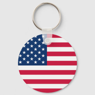 Patriotic American Flagga Keychain Nyckelring