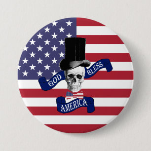 Patriotic American flagga Knapp