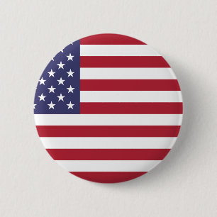 Patriotic American Flagga Knapp
