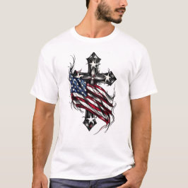 Patriotic American flagga kor T Shirt