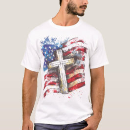 Patriotic American flagga kor T Shirt
