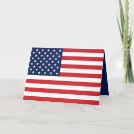 Patriotic American Flagga Kort