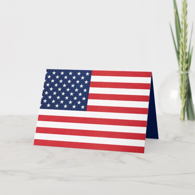 Patriotic American Flagga Kort (Framsida)