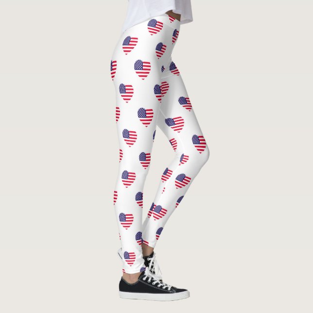 Patriotic American Flagga Leggings (Höger)