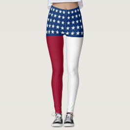 Patriotic American Flagga Leggings