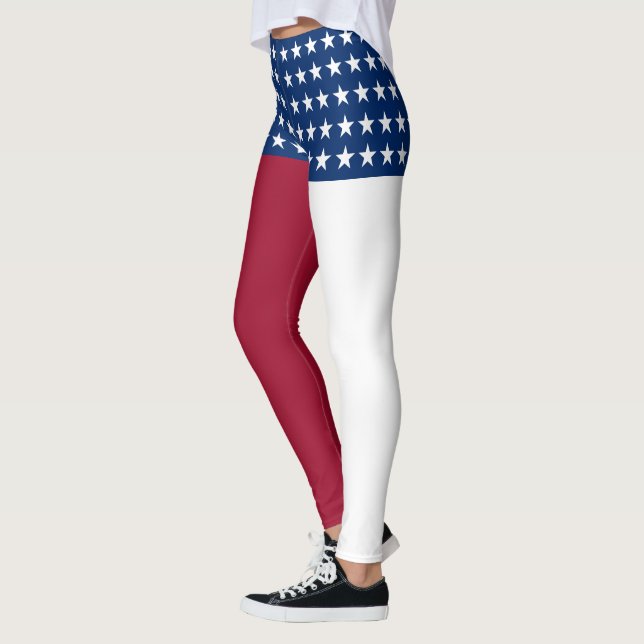 Patriotic American Flagga Leggings (Vänster)