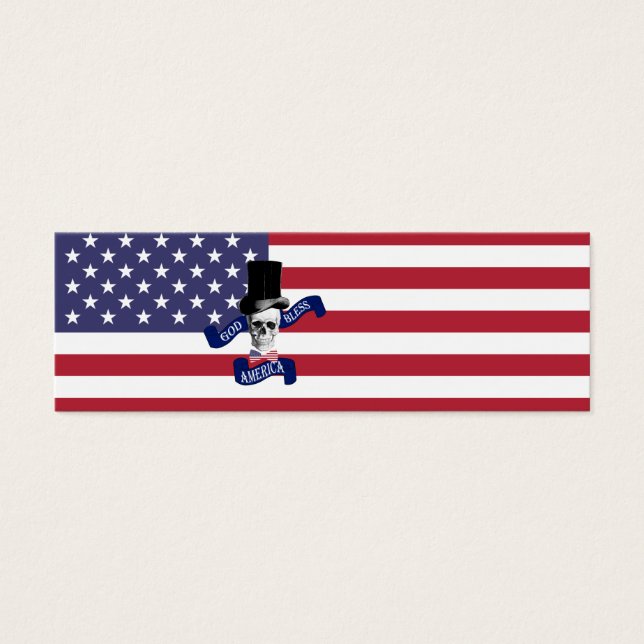 Patriotic American flagga Litet Visitkort (Framsidan)