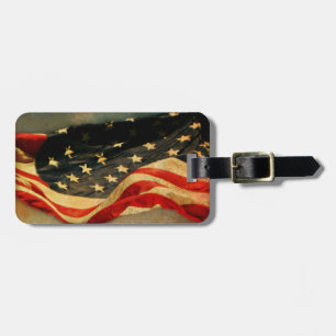 Patriotic American Flagga Luggage Tag Bagagebricka