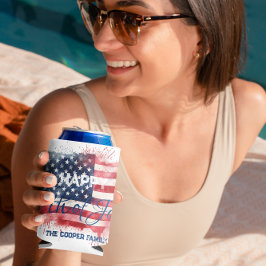 Patriotic American Flagga Lycklig 4:e juli-Anpassn