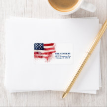 Patriotic American Flagga Lycklig 4:e juli-Anpassn