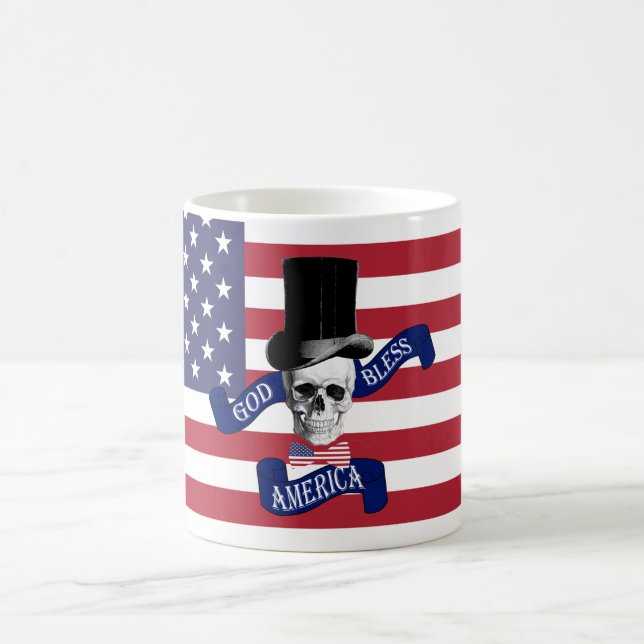 Patriotic American flagga Magisk Mugg (Center)