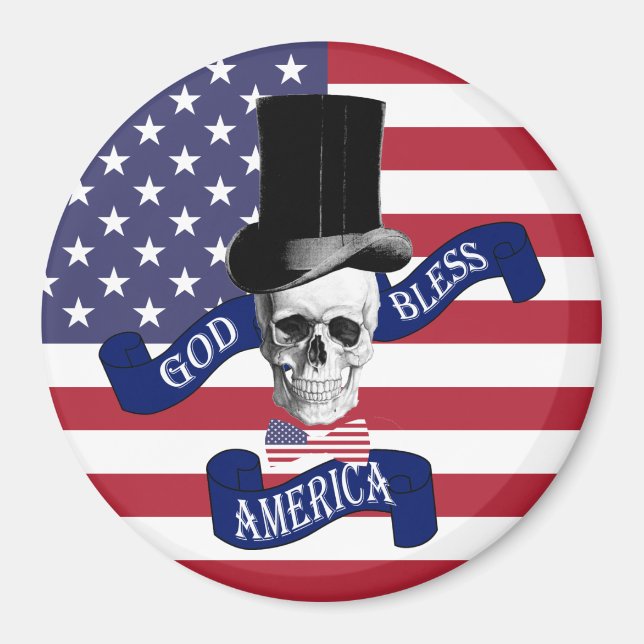 Patriotic American flagga Magnet (Framsidan)