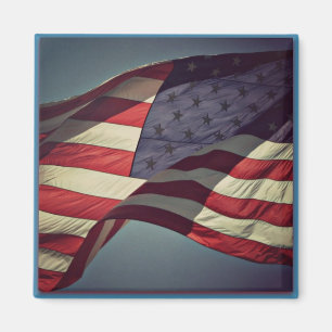 Patriotic American Flagga Magnet