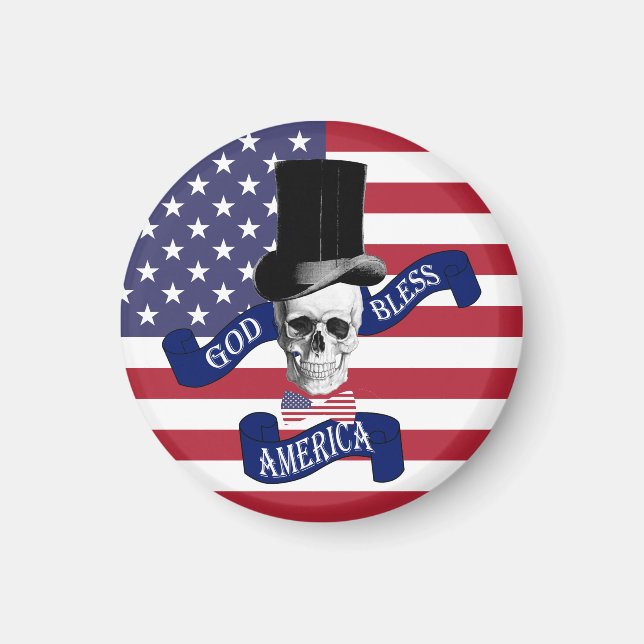 Patriotic American flagga Magnet (Framsidan)