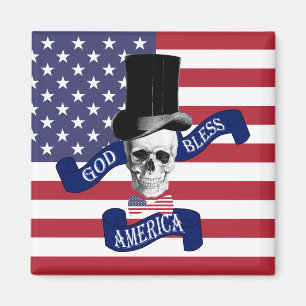 Patriotic American flagga Magnet