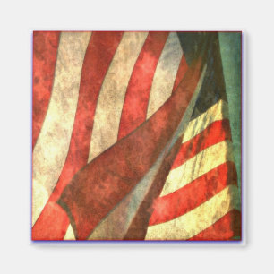 Patriotic American Flagga Magnet