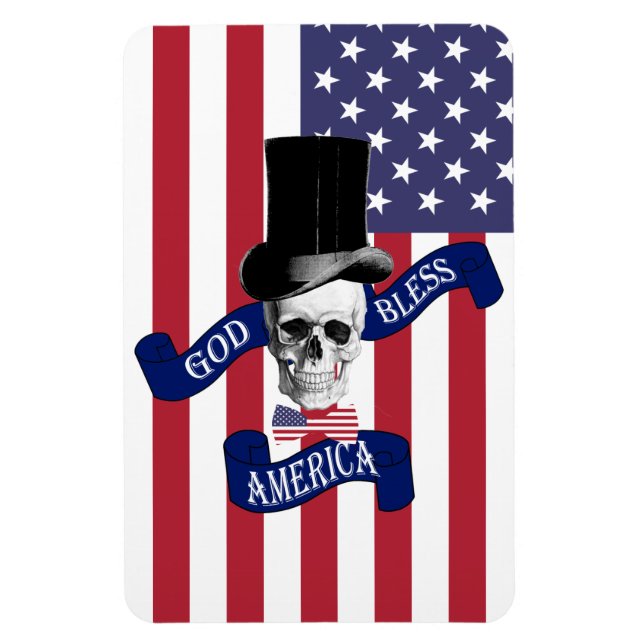 Patriotic American flagga Magnet (Vertikal)