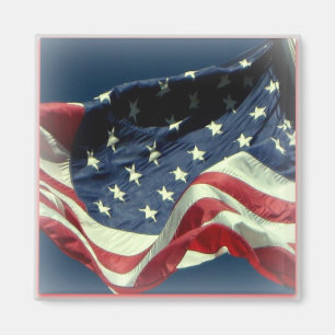 Patriotic American Flagga Magnet