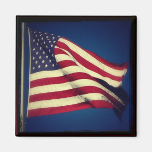 Patriotic American Flagga Magnet