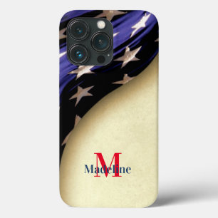 Patriotic American Flagga Monogram