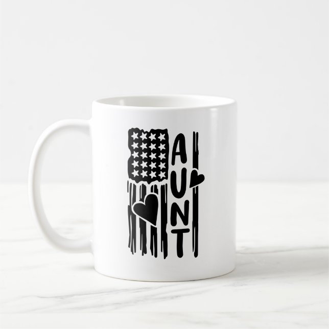 Patriotic American Flagga Moster Kaffemugg (Vänster)