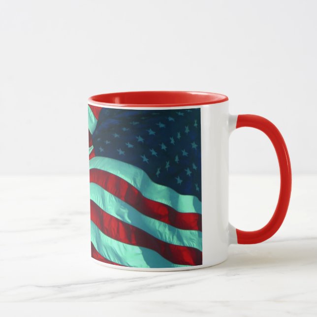 Patriotic American Flagga Mugg (Höger)