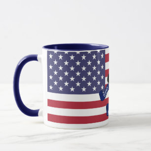 Patriotic American flagga Mugg