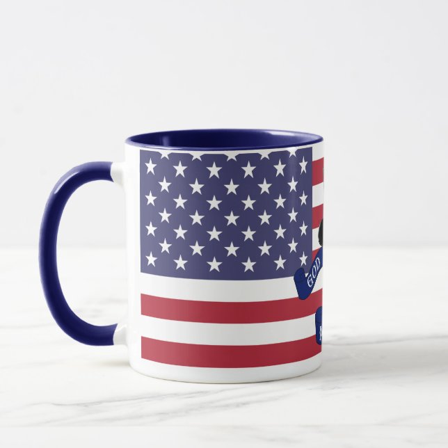 Patriotic American flagga Mugg (Vänster)