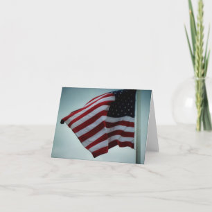 Patriotic American Flagga Note Card Tack Kort