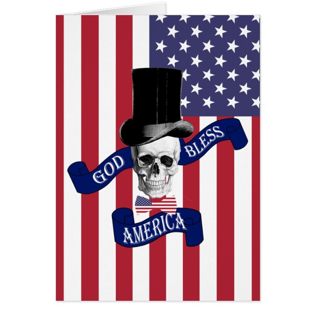 Patriotic American flagga OBS Kort (Framsidan)