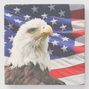 Patriotic American Flagga och American Eagle Stenunderlägg
